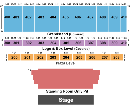 The York Fairgrounds NEEDTOBREEATHE Seating Chart